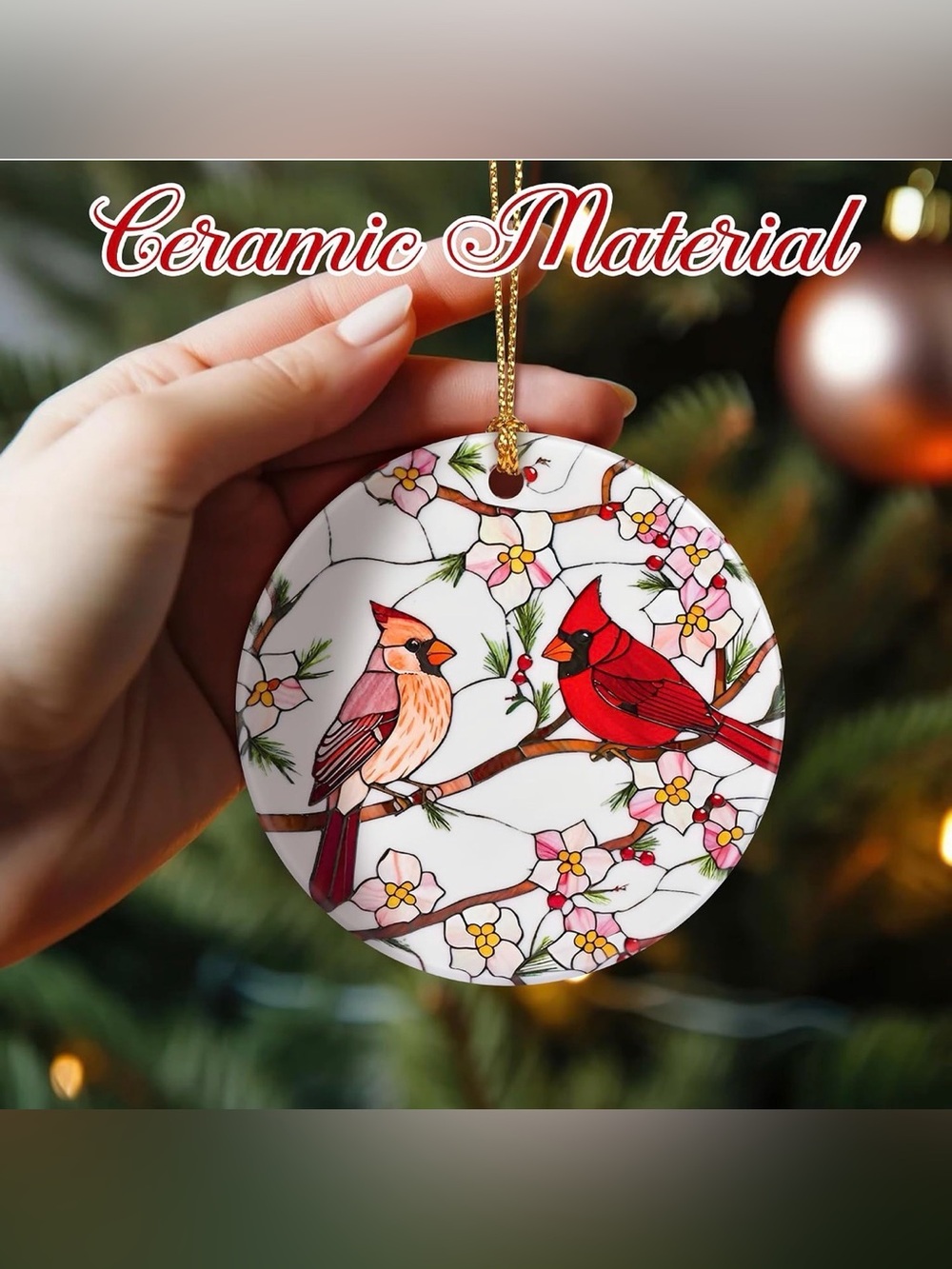 ✴️New✴️Round Ceramic Cardinal (2/$15)